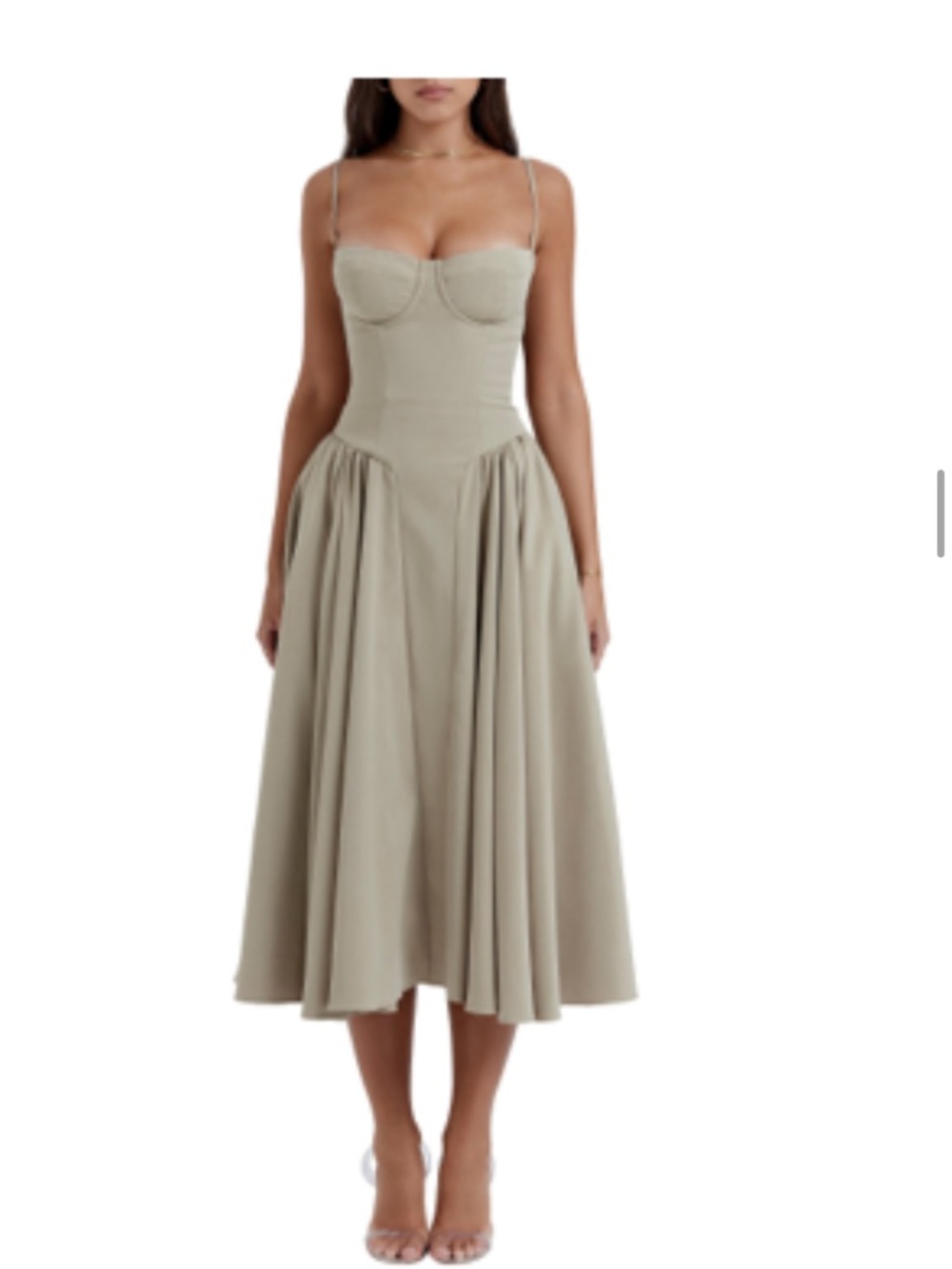 House of CB Beige Samaria Fit and Flare WORN ONCE